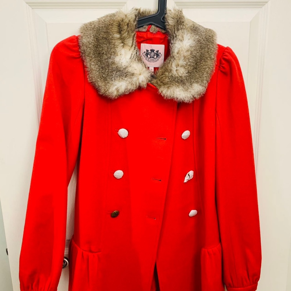 Juicy couture red trench jacket